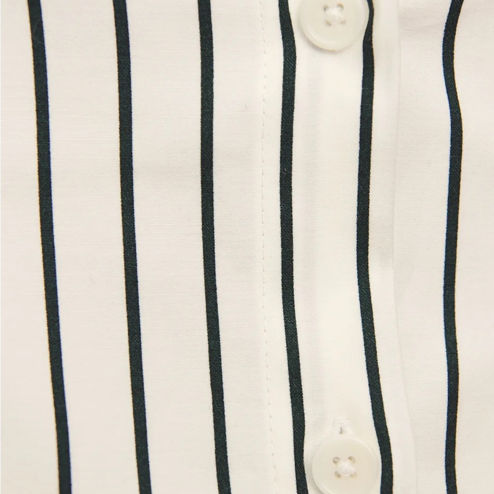 Reformation Black and White Striped Button-Down Shirt - Picture 6 of 9